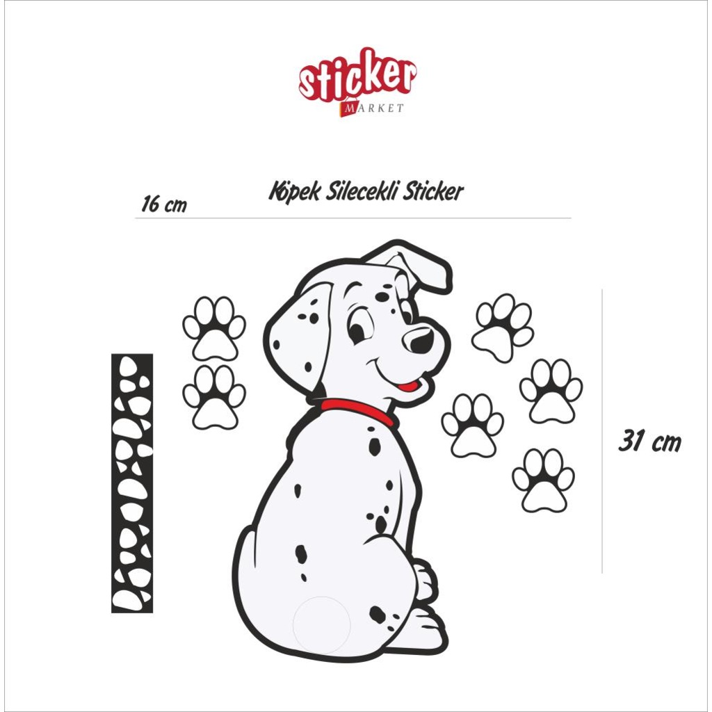 Köpek Silecek Stickeri