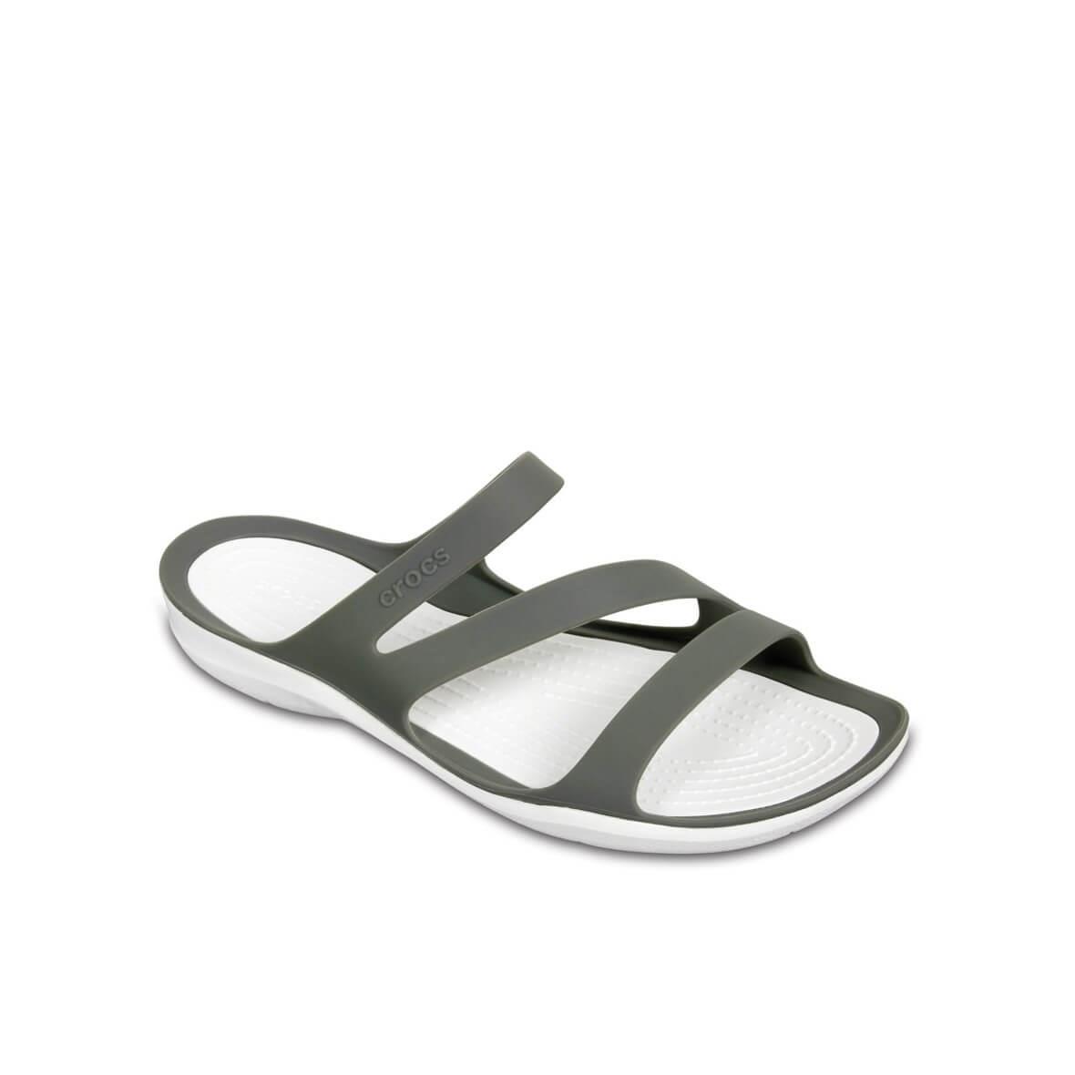 Crocs Swiftwater Sandal W Kadın Terlik Gri/beyaz