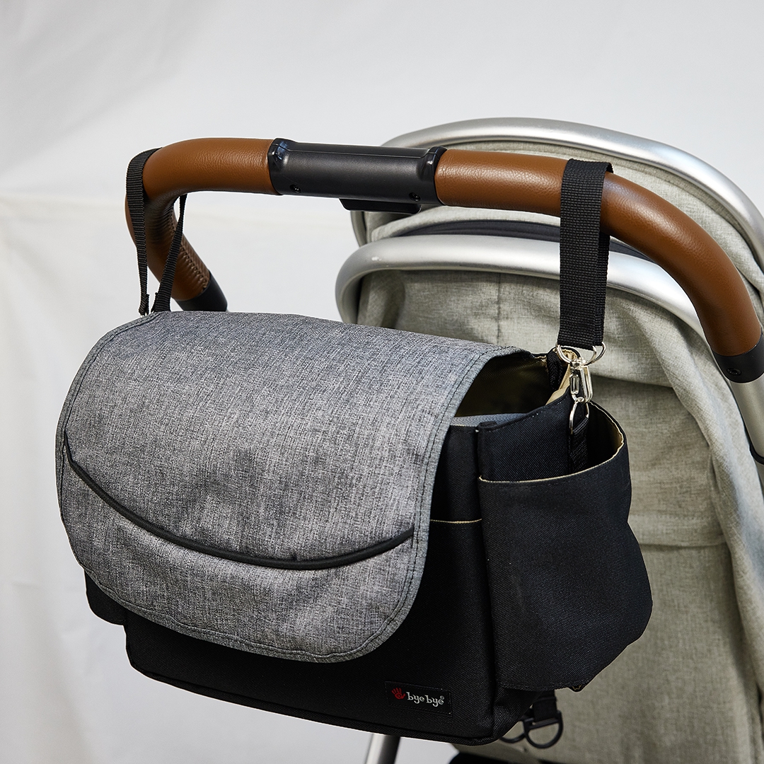 Bye Bye Stroller Bag Bebek Arabası Düzenleyici Çanta Gri