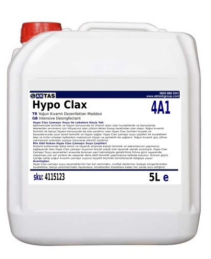 Hypo Clax 4A1 Yoğun Kıvamlı Çamaşır Suyu 30 Litre N11.4982