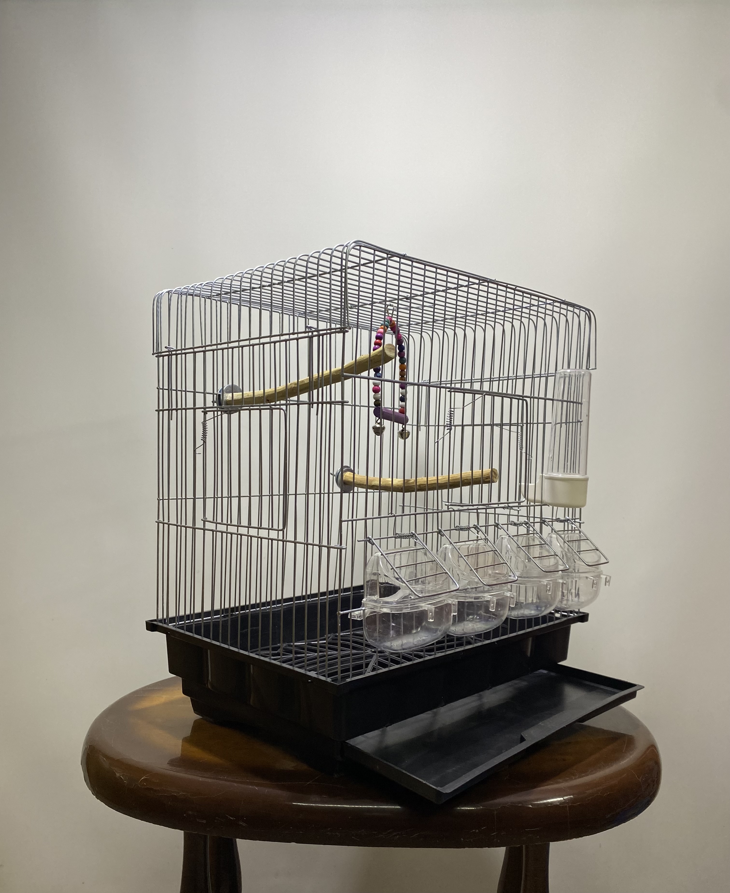Canser Muhabbet Kuşu Sultan Papağanı Kanarya Kafesi Krom Kaplamalı 38 x 25 x 43 CM