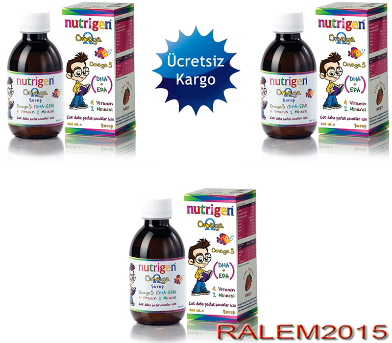 Nutrigen Omega3 Çilekli Balık Yağı Şurup 200 ML 3 Adet