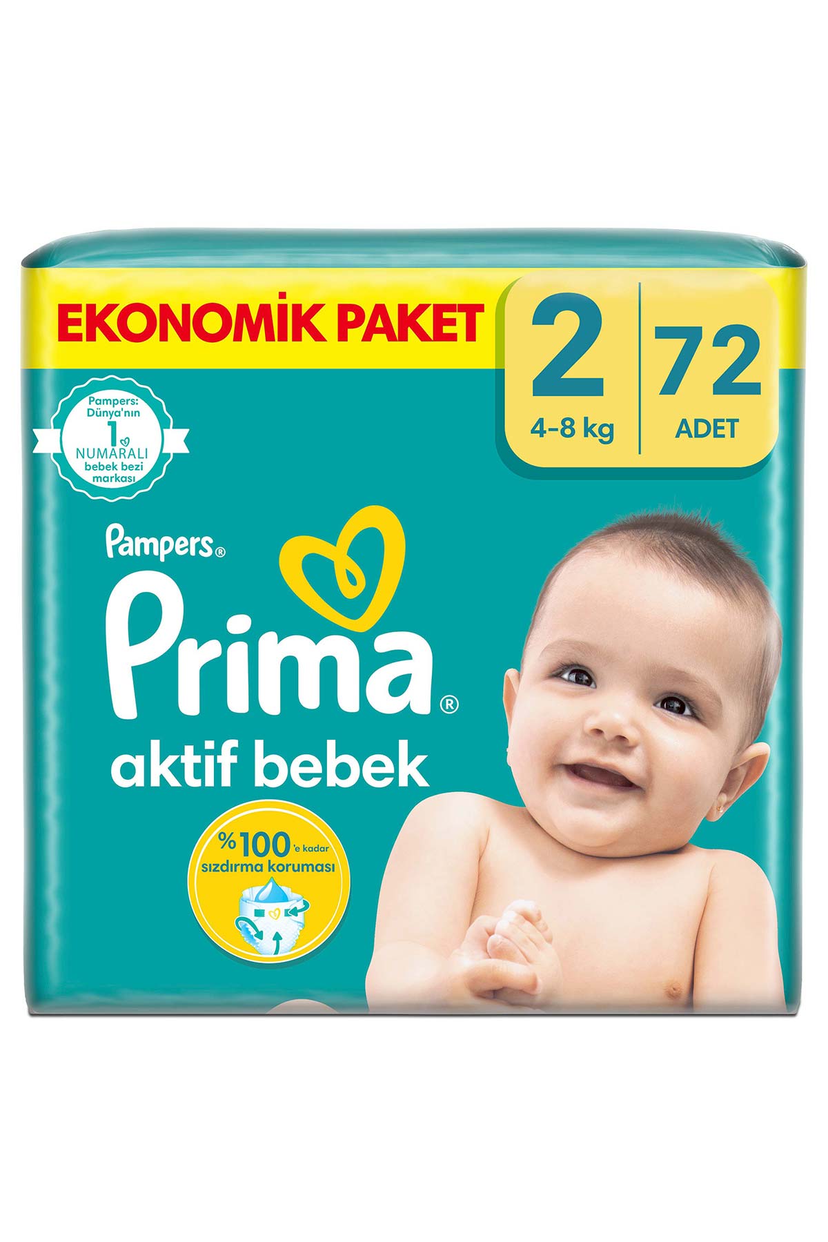 Prima 2 Beden Yenidoğan Bebek Bezi Fırsat Paketi 72 Adet