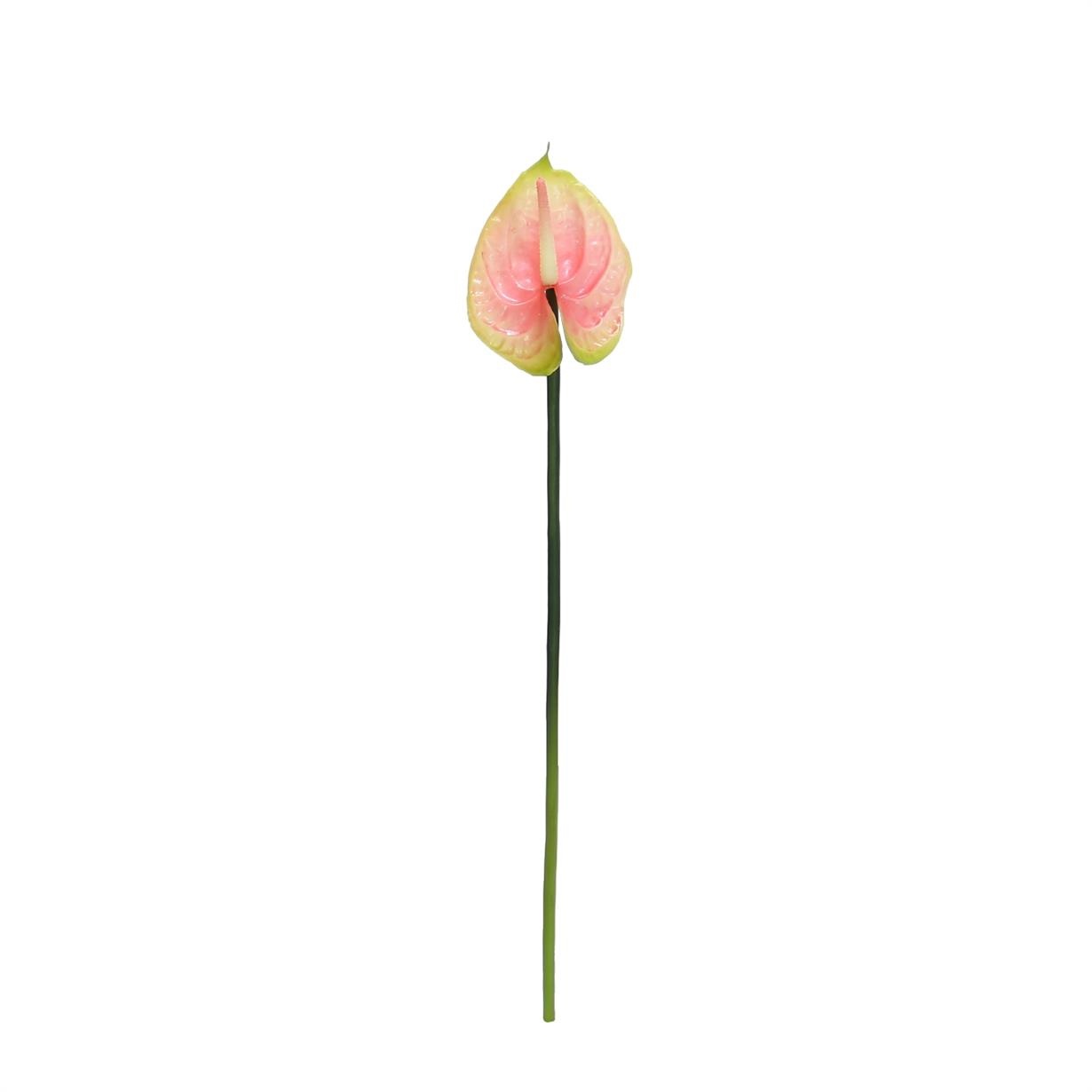 Yapay Antoryum Çiçeği Canlı Dokunuş Pembe 40 Cm-9975