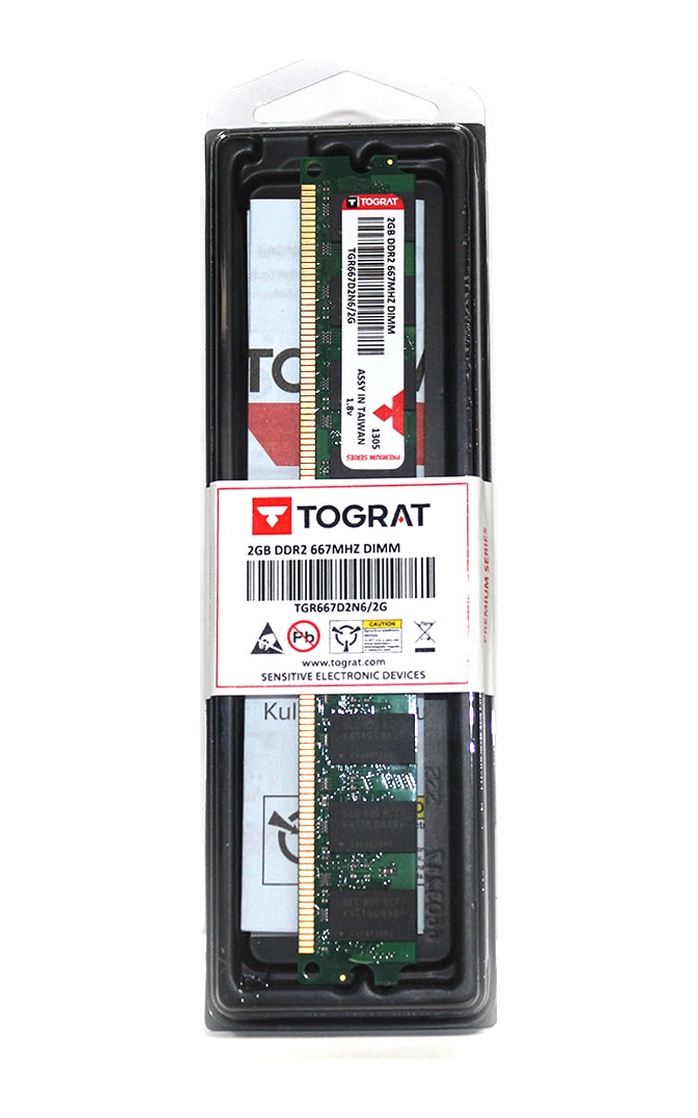 Tograt TGR667D2N6/2G 2 GB DDR2 667 MHz CL6 AMD ve Intel İşlemcilerle Uyumlu Ram