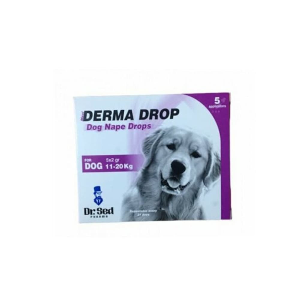Dr. Sed Derma Drop Bit Pire Kene için 11-20 KG Köpek Ense Damlası