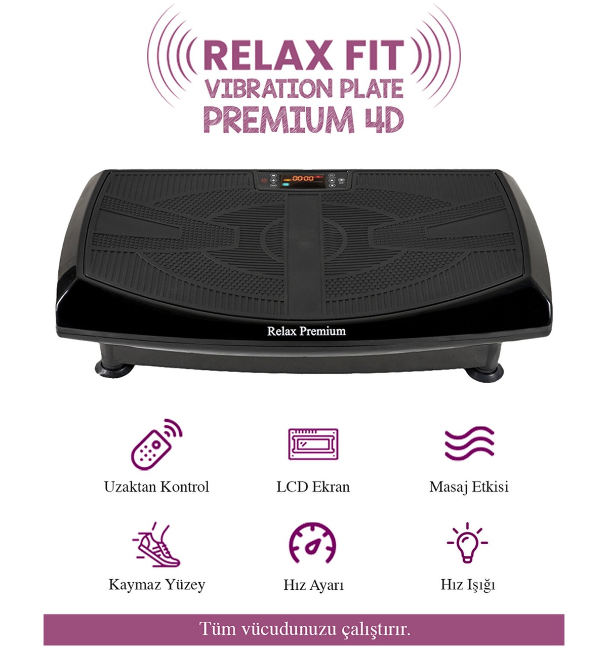 Fit Premium 4d-7in1 Vibration Plate Titreşimli Spor Egzersiz
