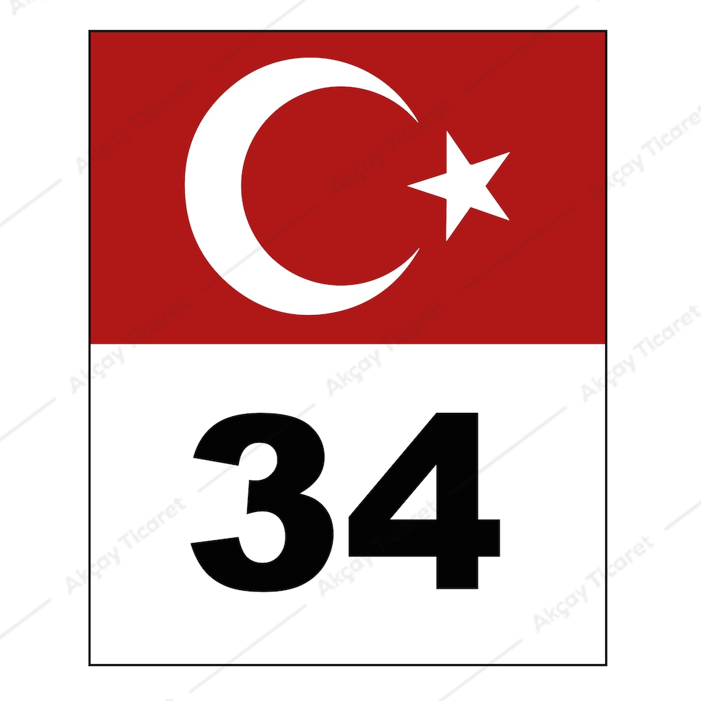 Her Şehire Plaka Sticker Türk Bayrağı Sticker Oto Stick... 11Cm X 9Cm (221989499)