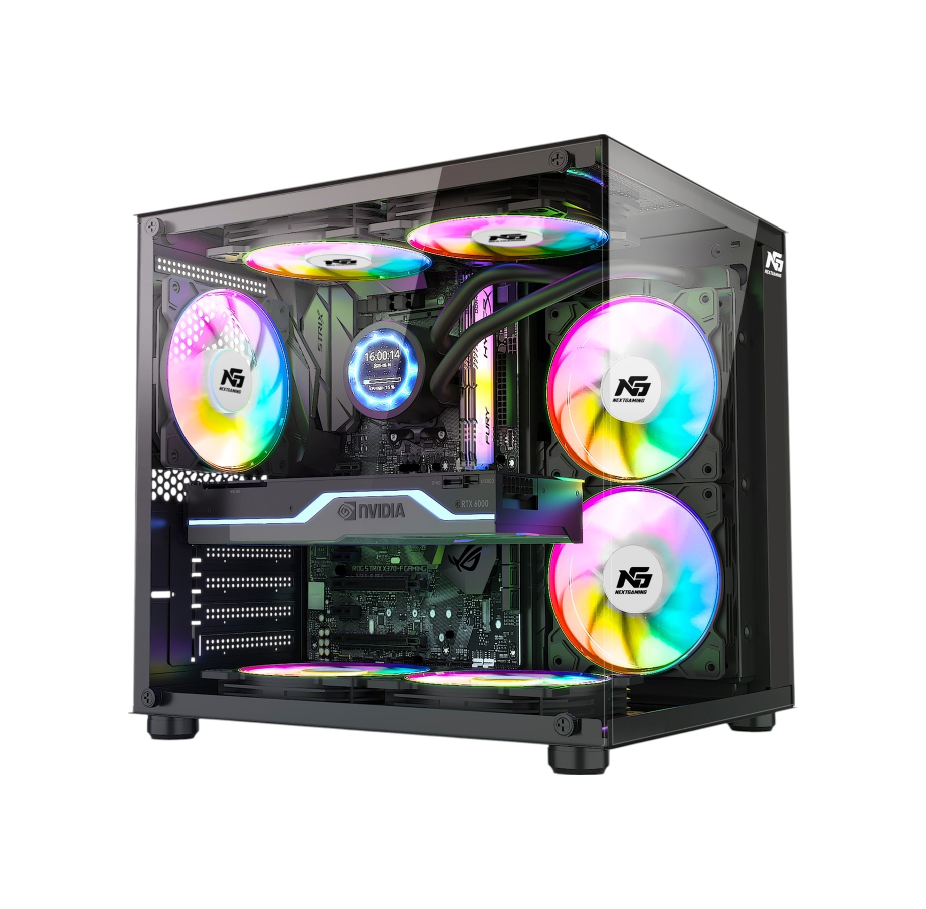 Orion Cube 3x Tuştan Değişen Rgb Fanlı M-atx Boş Bilgisayar Kasası Siyah