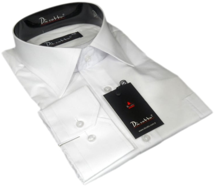 Beyaz Büyük Beden Düz Renk Uzun Kol Klasik Erkek Gömlek - 150-1 Beyaz