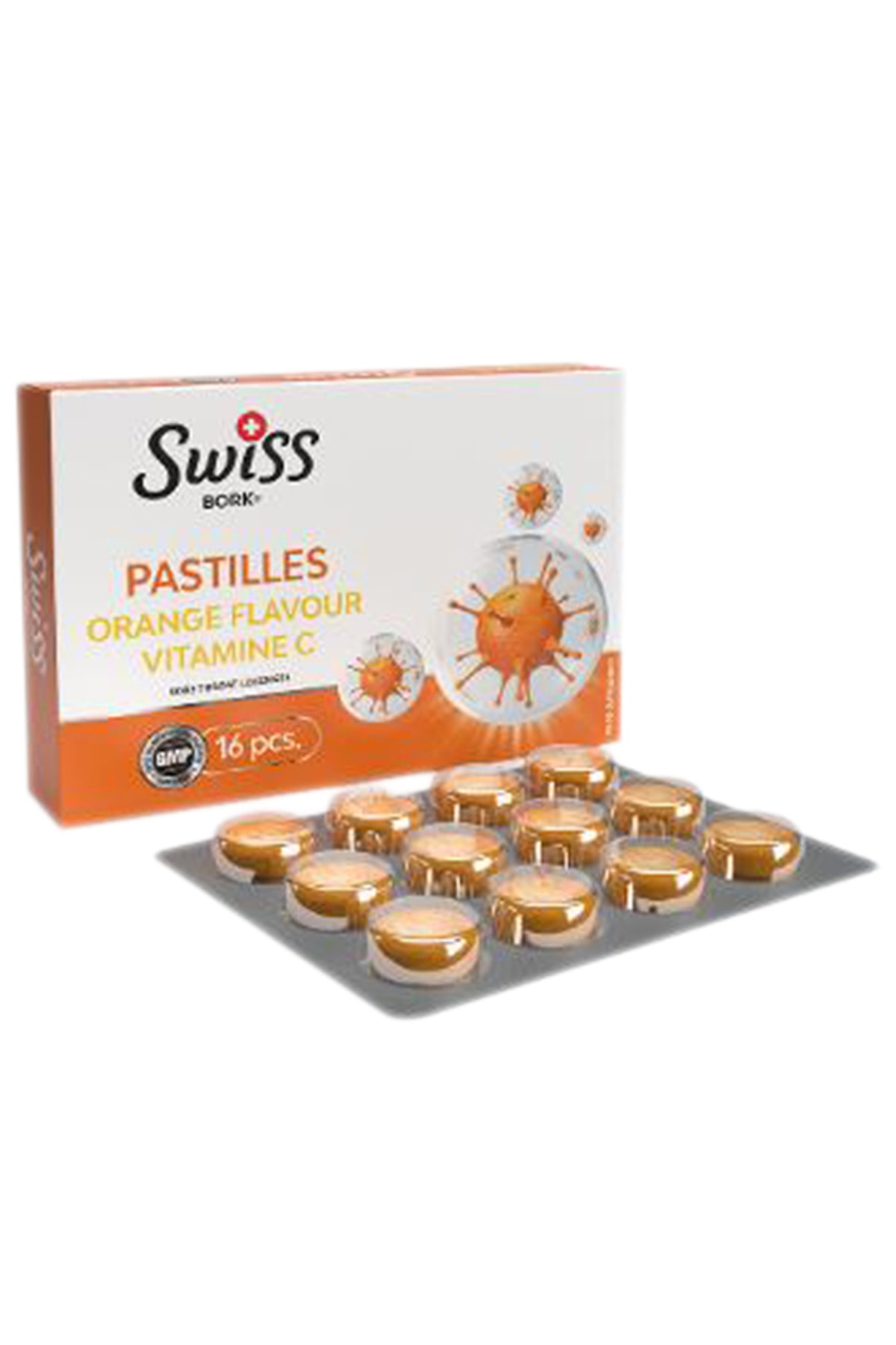 SWISS Bork Portakal Aromalı C Vitamini Pastil 16'lı