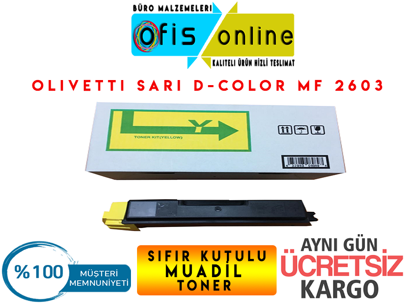 Olivetti Uyumlu Sarı Toner D-Color Mf 2603-2604-2614 P2026