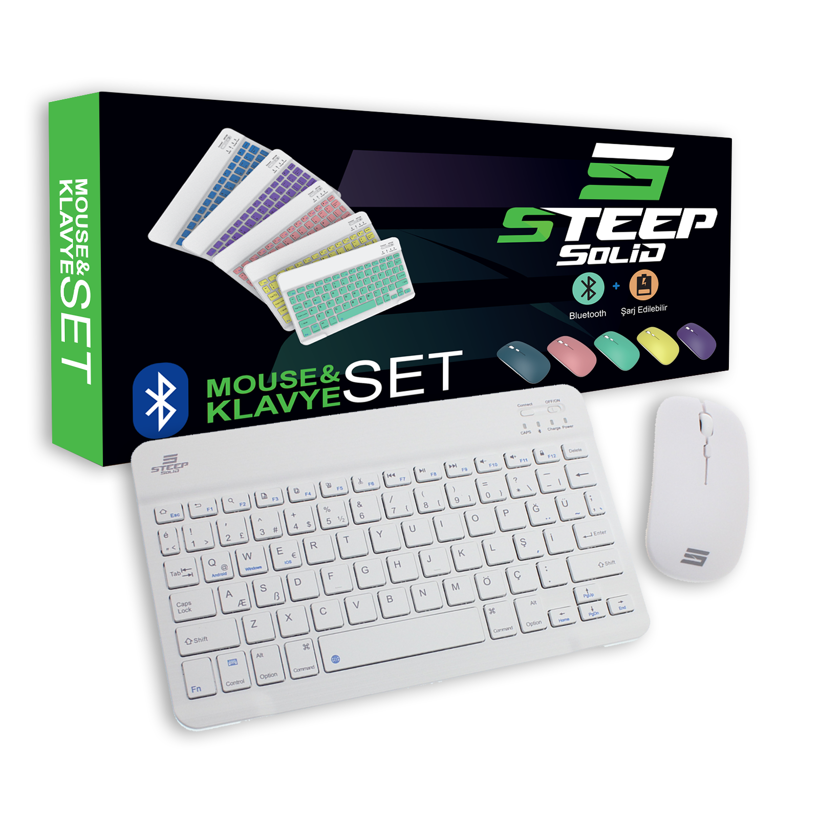 Steep Solid Magic Şarjlı Bluetooth Klavye - Mouse Set