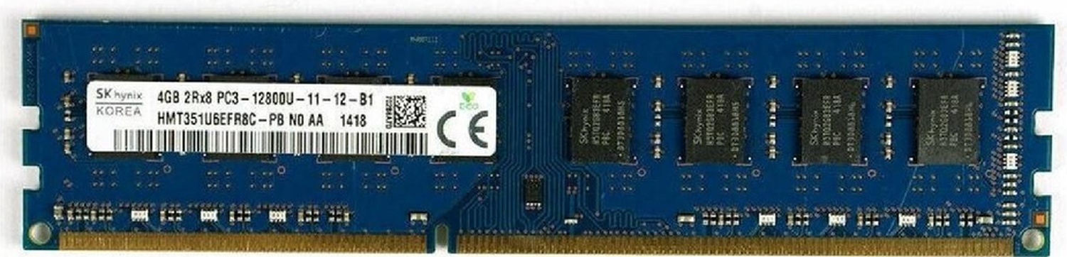 Sk Hynix Pc3-12800u 4gb 1600mhz Ddr3 2rx8 Cl11 Masaüstü Ram Bellek Hmt351u6efr8c-pb