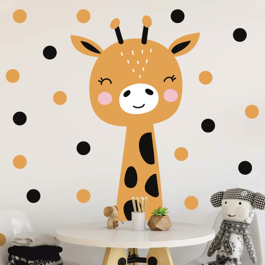 Bebek Zürafa , Bebek Ve Çocuk Odası Dekoratif Duvar Sticker Çıkartması