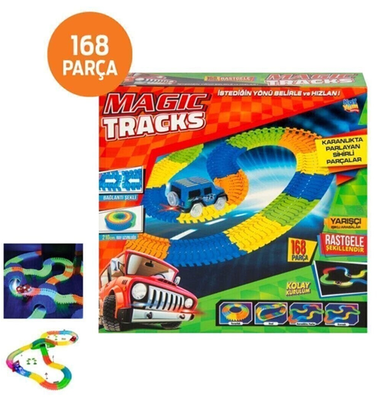 Magic Tracks Hareketli Raylar 168 Parça-23082268