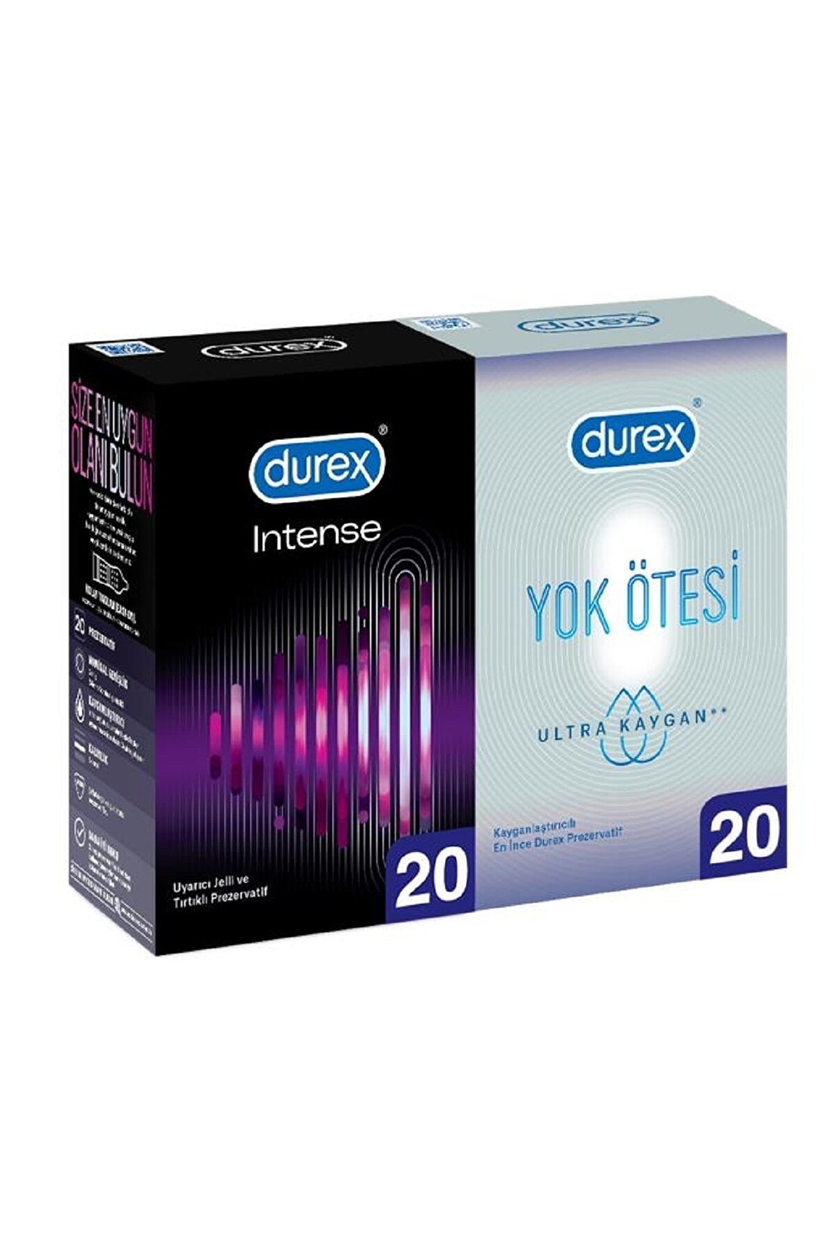 Durex Intense Prezervatif 20'li + Yok Ötesi Ultra Kaygan Prezervatif 20’li