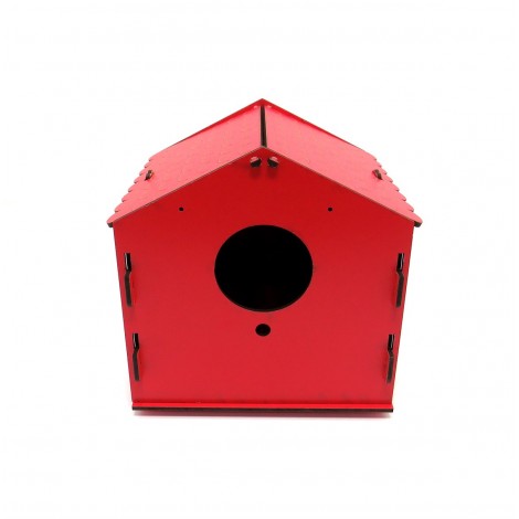 Muhabbet Kuşu Yuvalığı Kırmızı 2021 Model 15 x 15 x 14 CM