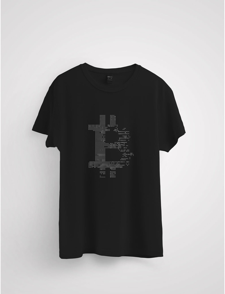 Bitcoin Kripto Para Logosu Baskılı Erkek Tişört