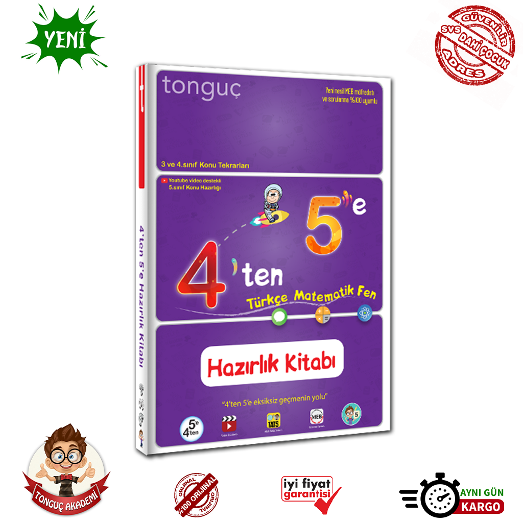 Tonguç Akademi 5. Sınıf 4 Ten 5 e Hazırlık Kitabı