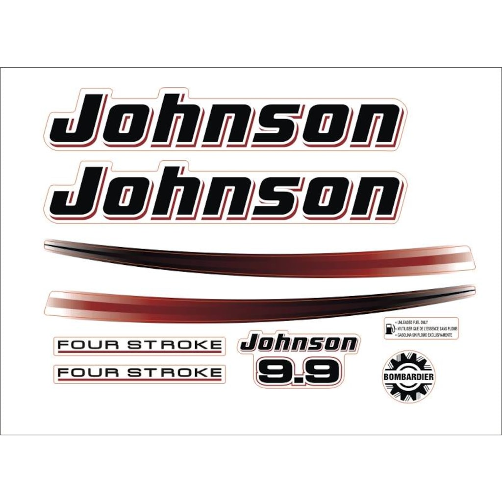 Johnson 9.9hp Outboard Sticker Takımı