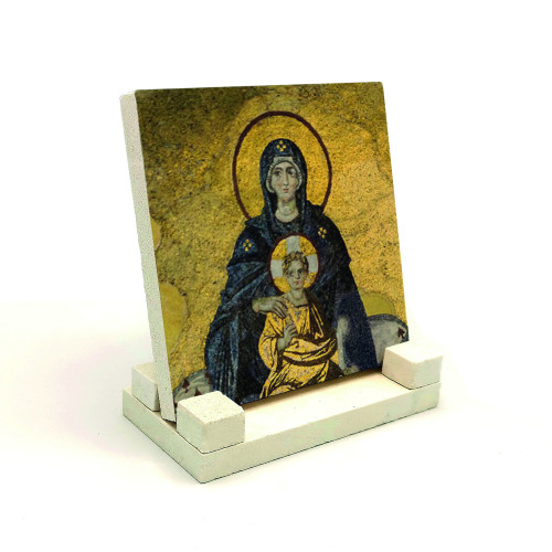Ayasofya- Hz. Meryem ve İsa MozaiğiBaskılı Doğaltaş Masaüstlük