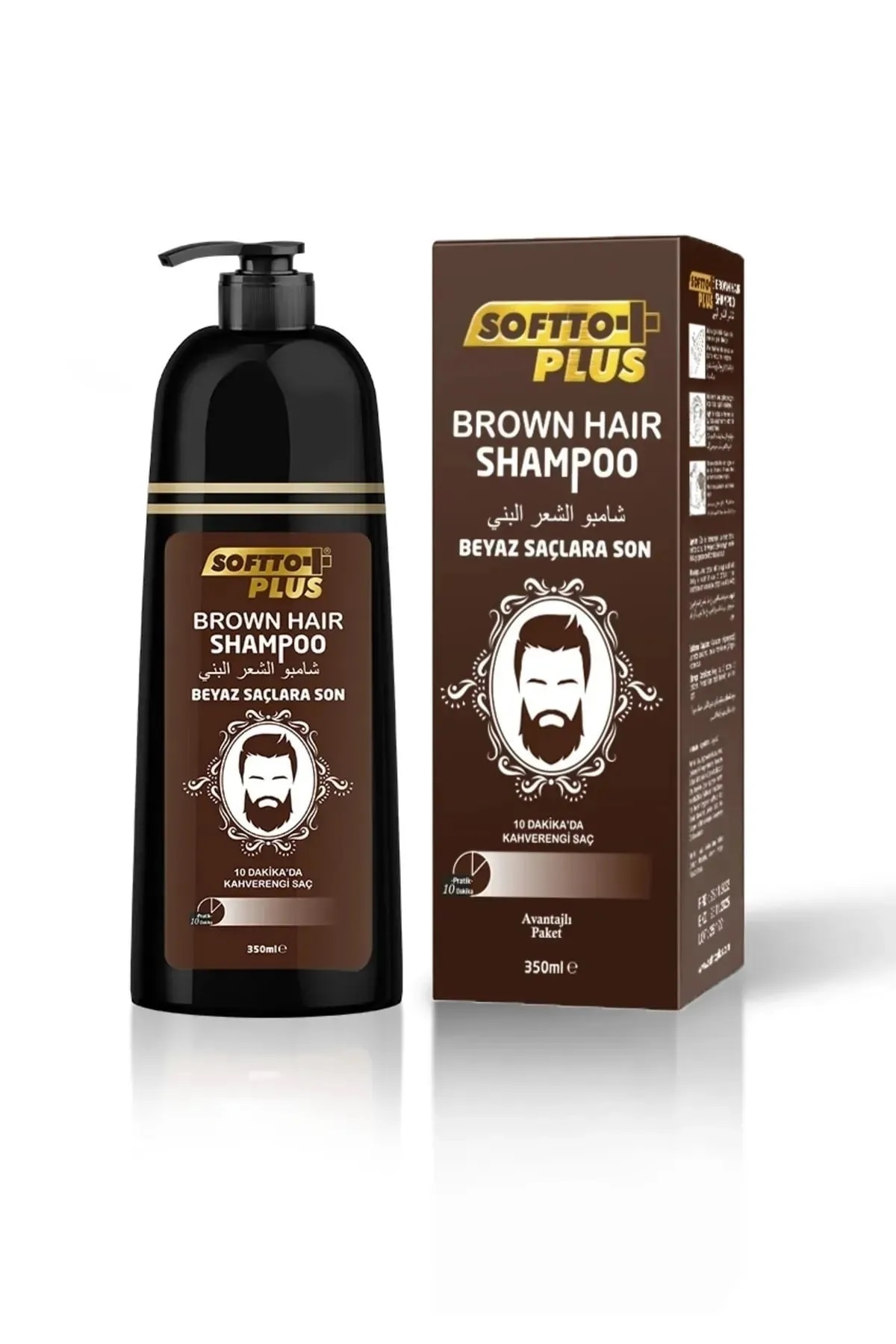Softto Plus Kahverengi Hair Şampuan Pompalı 350 Ml