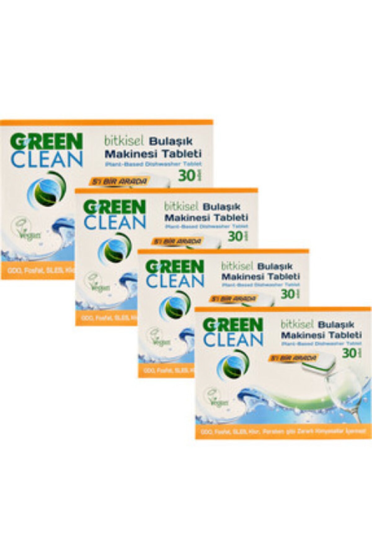 Green Clean Bulaşık Makinesi Organik Bitkisel Tablet 30 x 4 Adet