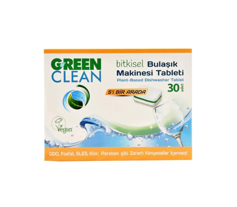 U Green Clean Bitkisel Bulaşık Makinesi Deterjanı 3 x 30 Tablet