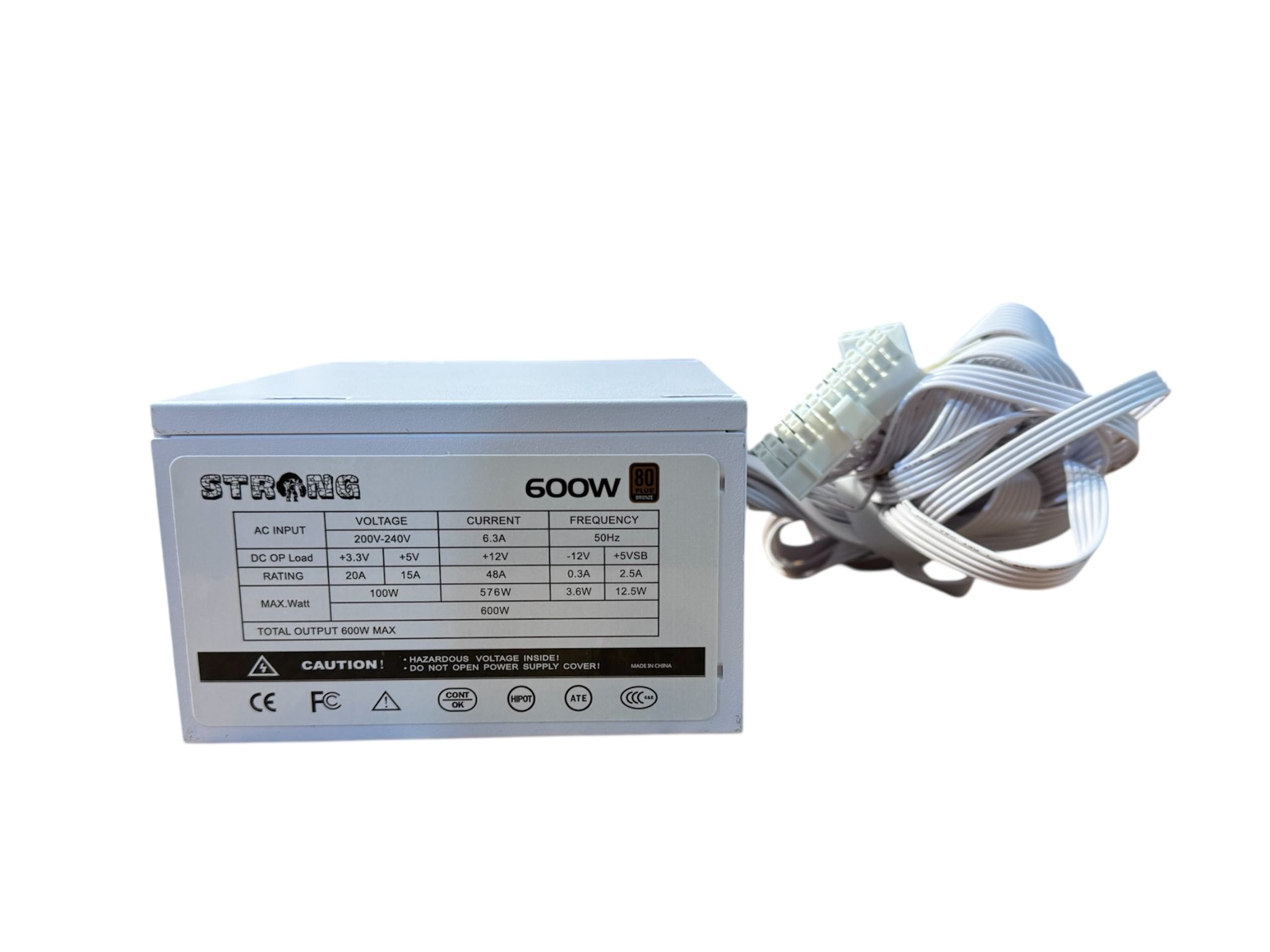 Strong ST600 600W 80+ Bronze PSU Power Supply Güç Kaynağı Beyaz
