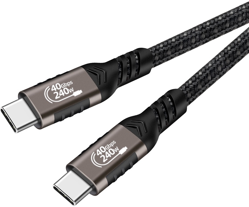 AksesuarVadisi QG01 Type-C to Type-C USB4 PD Data Kablosu 240W 40Gbps 8K@60Hz 1.2 Metre