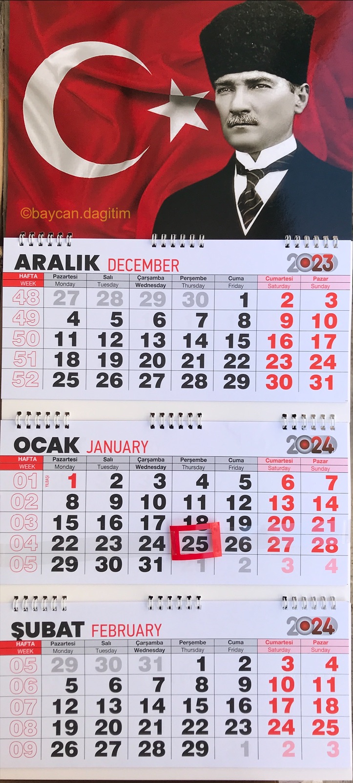 Gemici Takvimi Atatürk 2024 Yeni