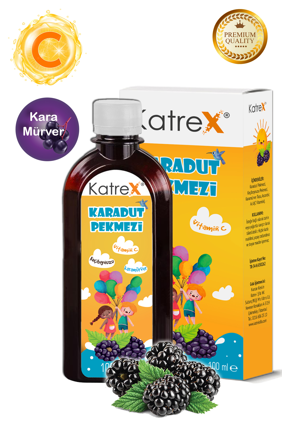 KatreX C Vitaminli Karmaürver Destekli Karadut Pekmezi Karışımı