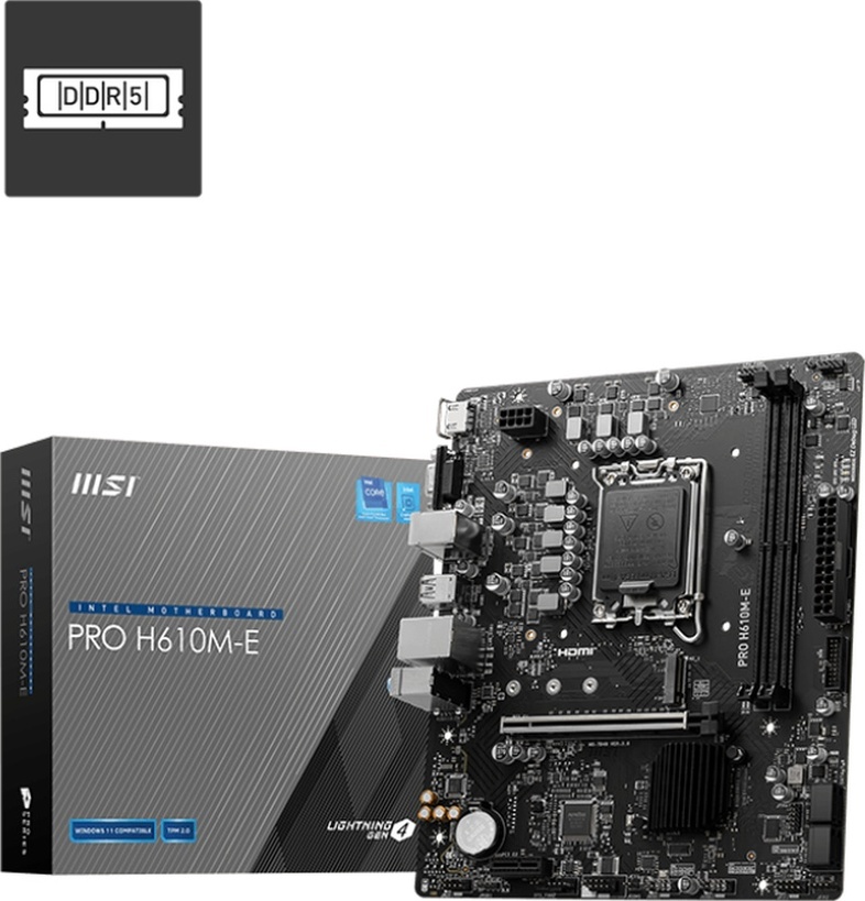 MSI Pro H610M-E Intel H610 5600 MHz DDR5 Soket 1700 mATX Anakart