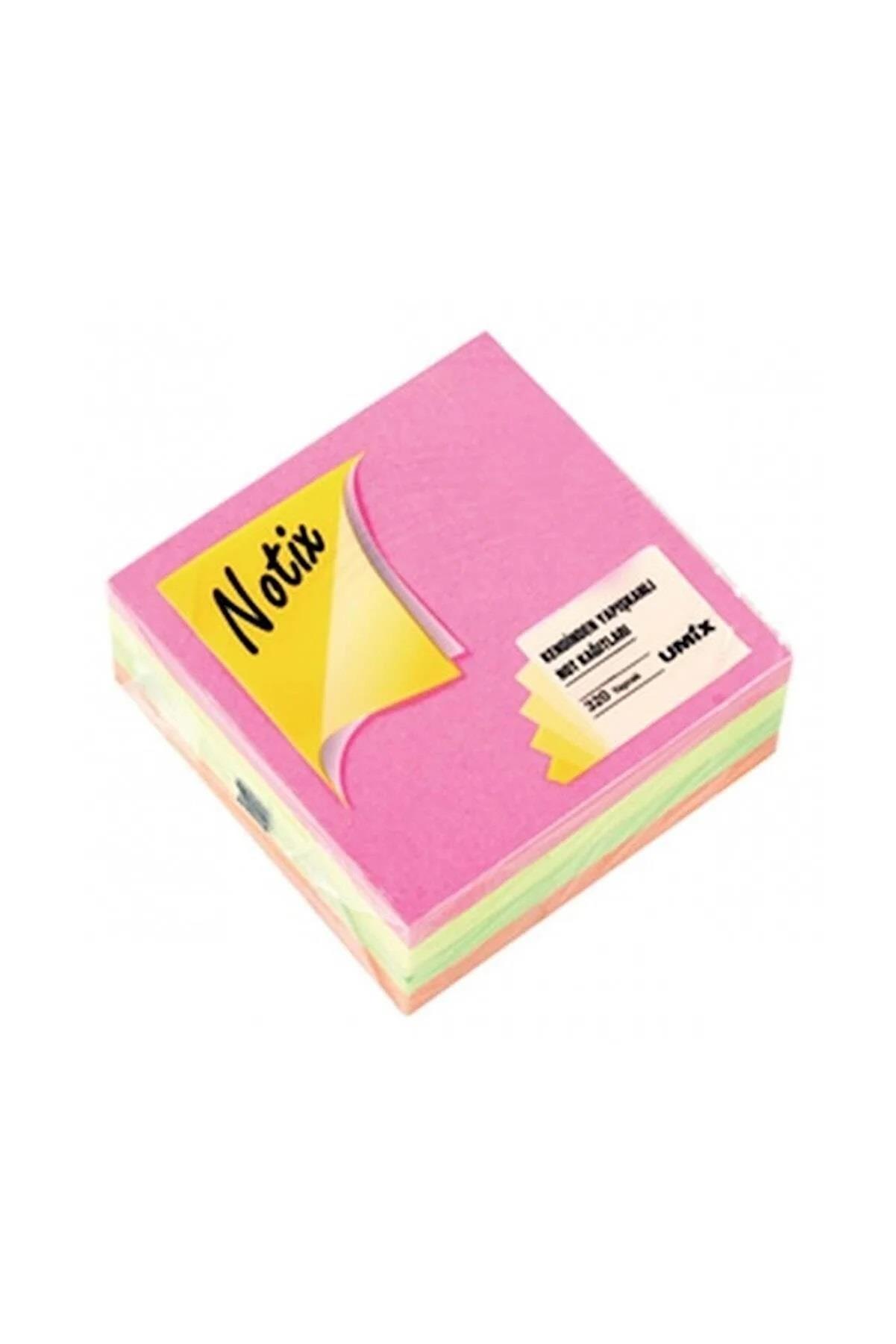 Notix Yapışkanlı Not Kağıdı Mini Küp Neon 4 Renk 320 Yaprak 50x50 mm
