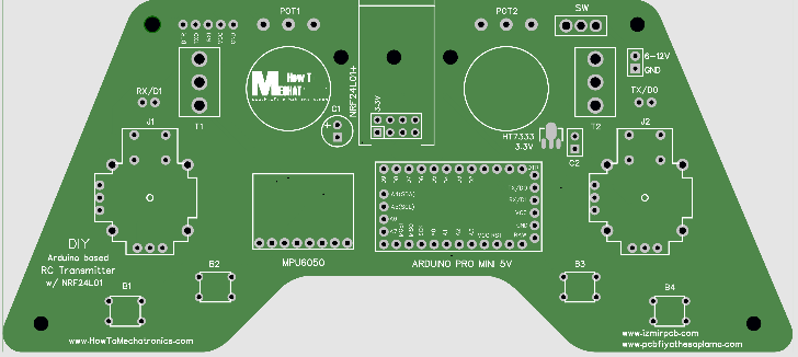 Arduino Tabanlı Radyo Kontrol Rc Kablosuz Kumanda Verici Devresi Arduino Pro Mini Sürüm V3
