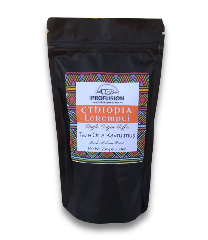 Profusion Coffee Taze Orta Kavrulmuş (Ethiopia) Etiyopya Lekempti Çekirdek Kahve 250 G