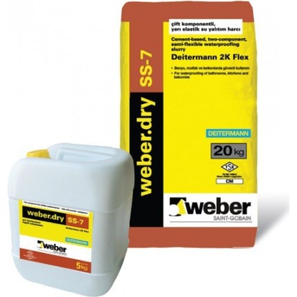 Weber.Dry Ss-7 Elastik Su Yalıtım Harcı 26 Kg Set