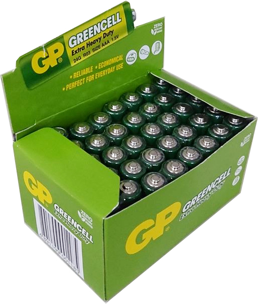 GP 24G-2S2 Greencell Çinko Karbon AAA İnce Kalem Pil 40'lı
