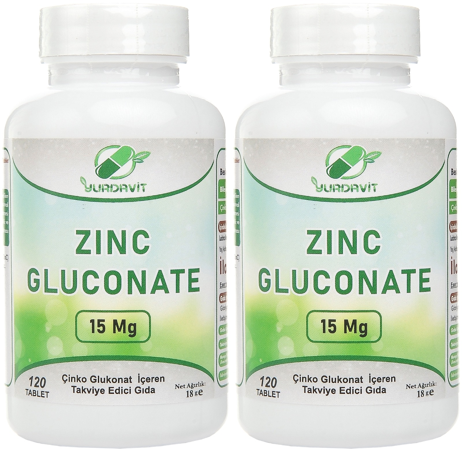 Çinko Glukonat 2X120 Tablet Zinc Gluconate