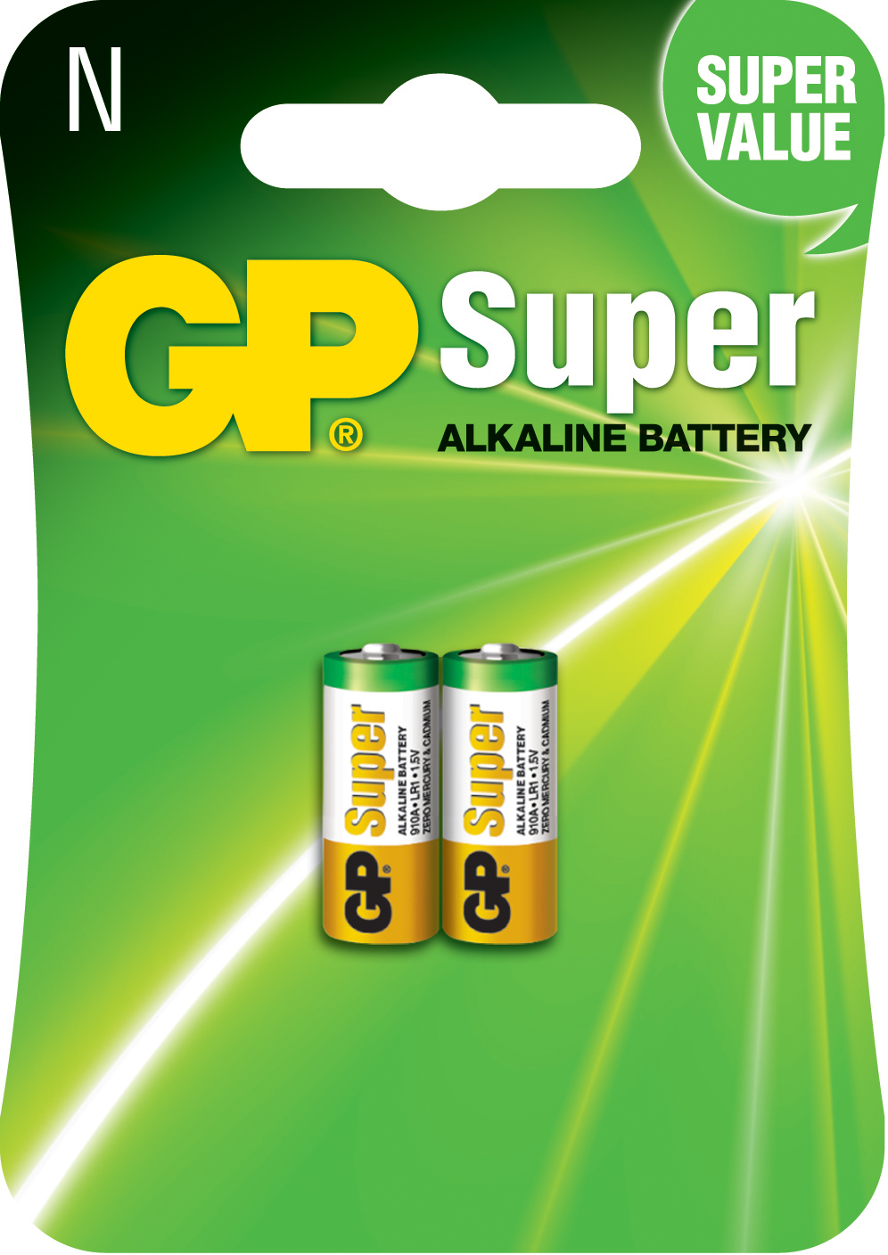 GP Super 910A LR1 1.5V N Alkalin Pil 2'li