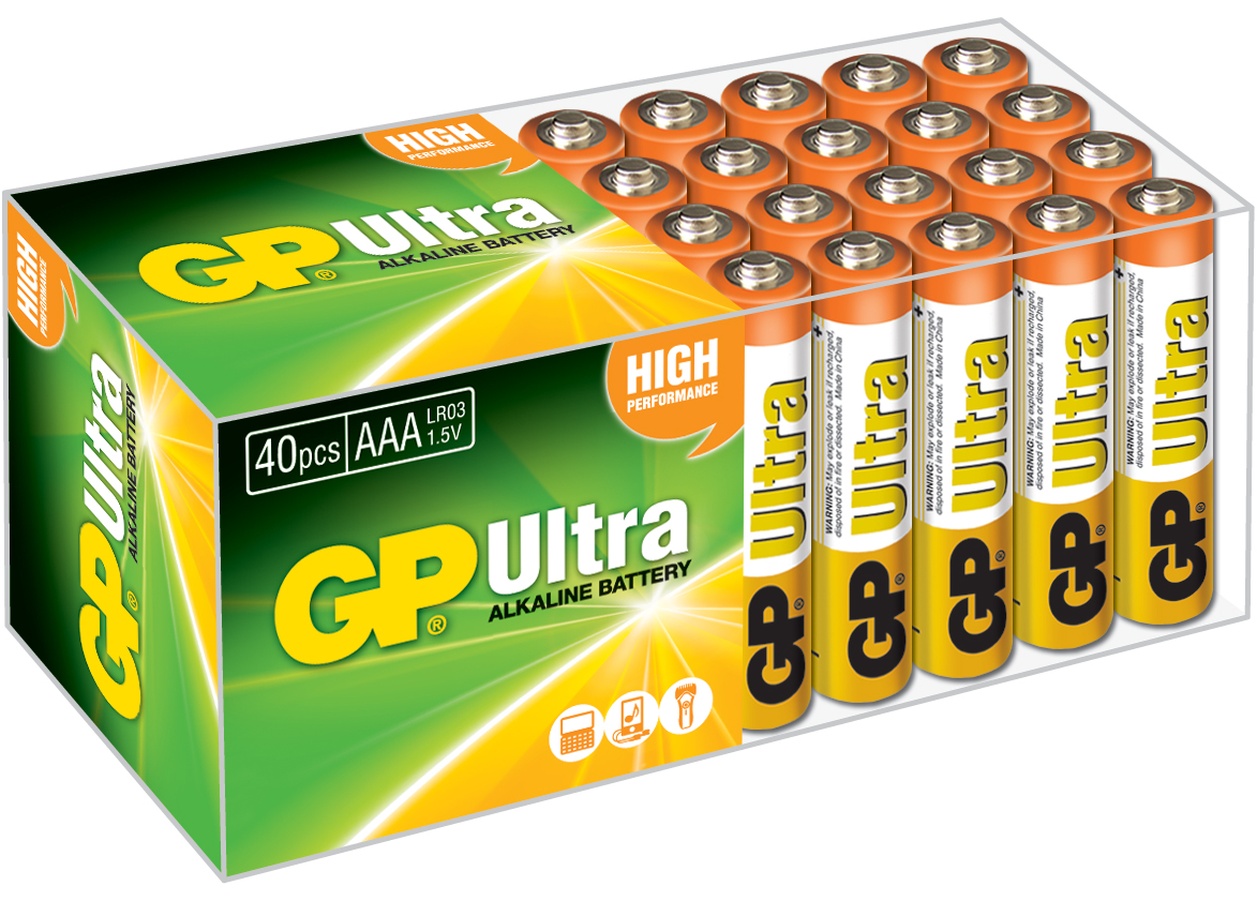 GP Ultra GP24AU Alkalin AAA İnce Kalem Pil 40'lı