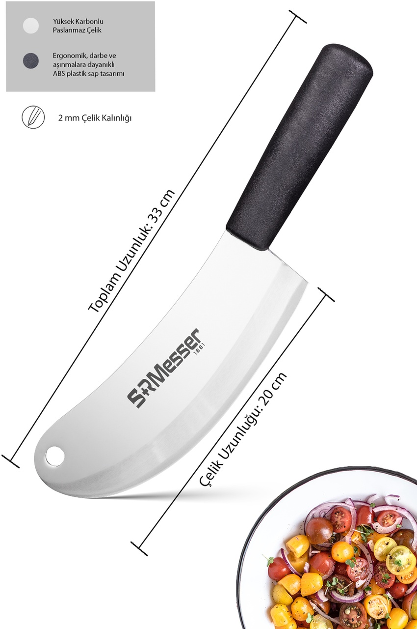 Soğan Et Kıyma Salata Bıçağı Satır Zırh