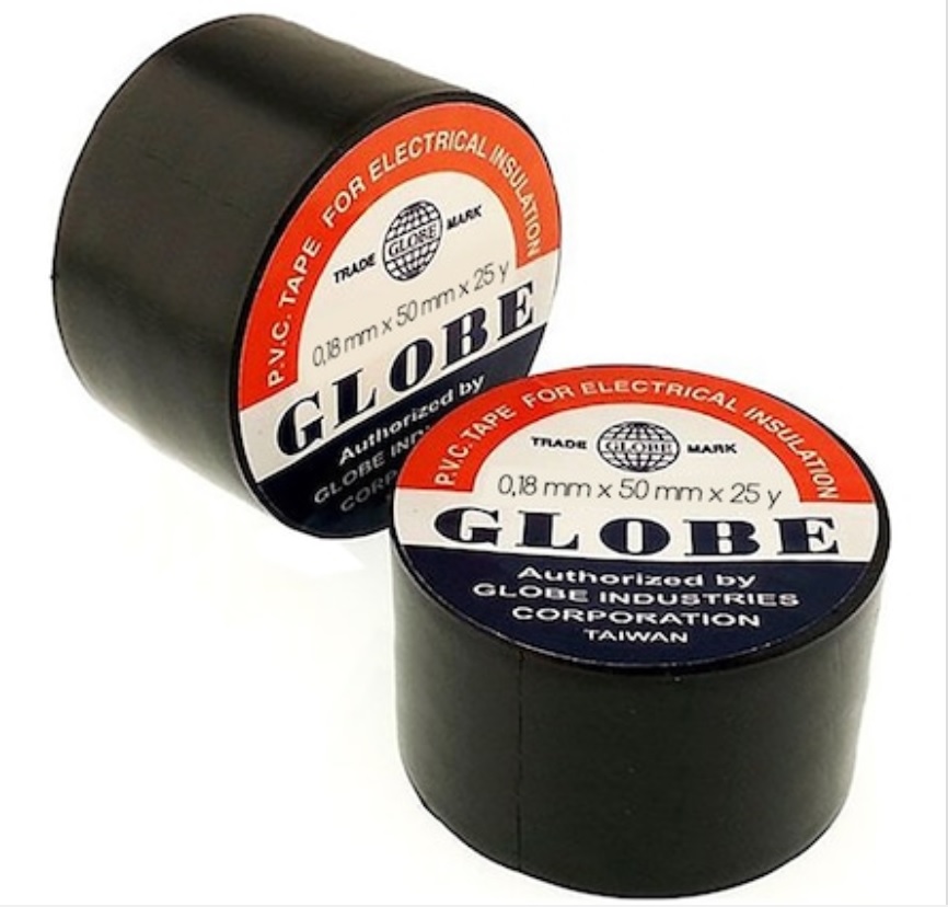 Globe Geniş Siyah 50Mm x 25M İzole Bant