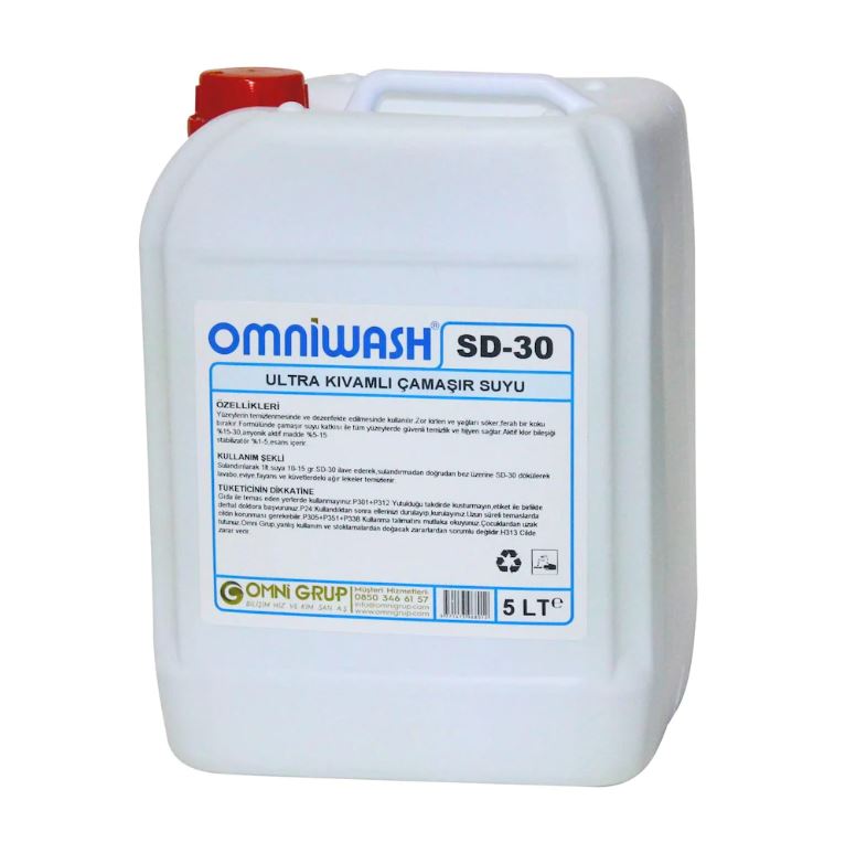Omniwash SD-30 Ultra Kıvamlı Çamaşır Suyu 5 L