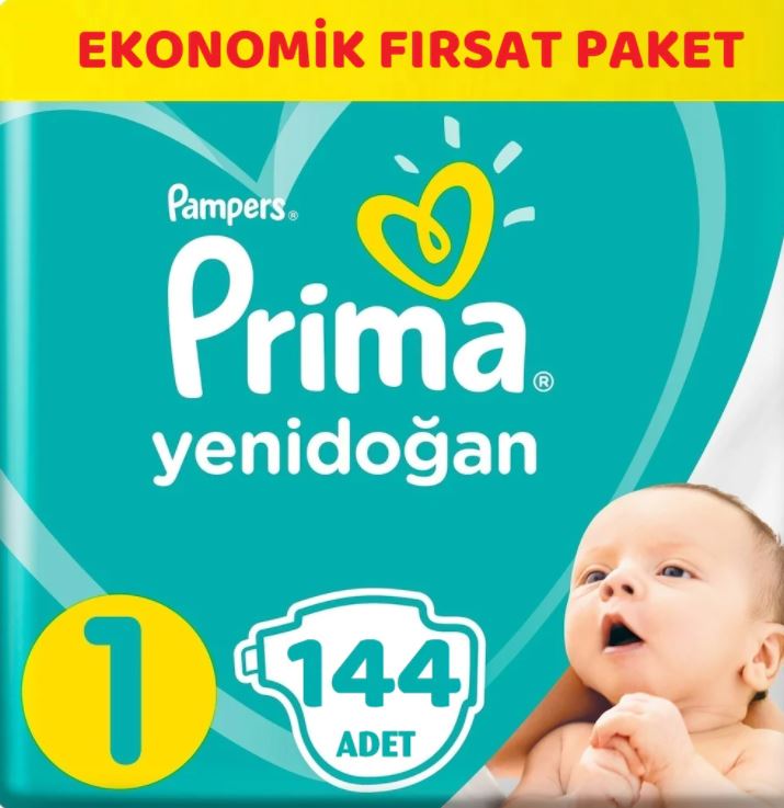 Prima Pampers Aktif Bebek Bezi 1 Numara Yenidoğan Ekonomik Fırsat Paketi 144 Adet