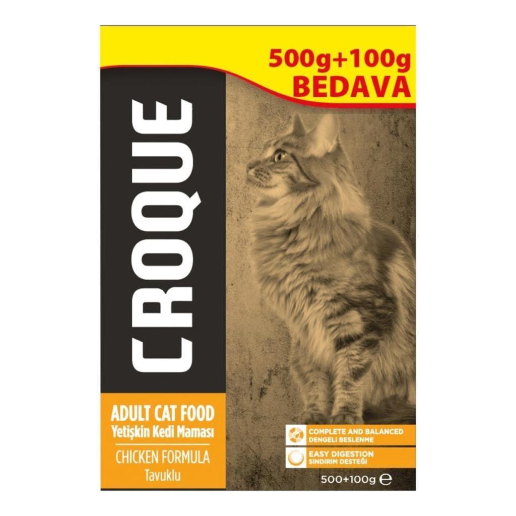 Croque Tavuklu Yetişkin Kedi Mama 500 G + 100 G