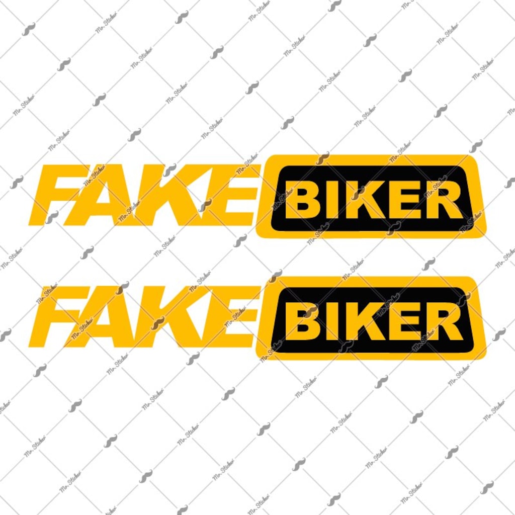 Rfhlm133 Reflektif Fake Biker Yazili Etiket 2' Li Set