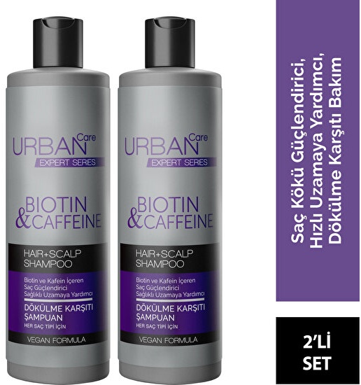 Urban Care Expert Biotin & Kafein Şampuan Serisi 2'li Set