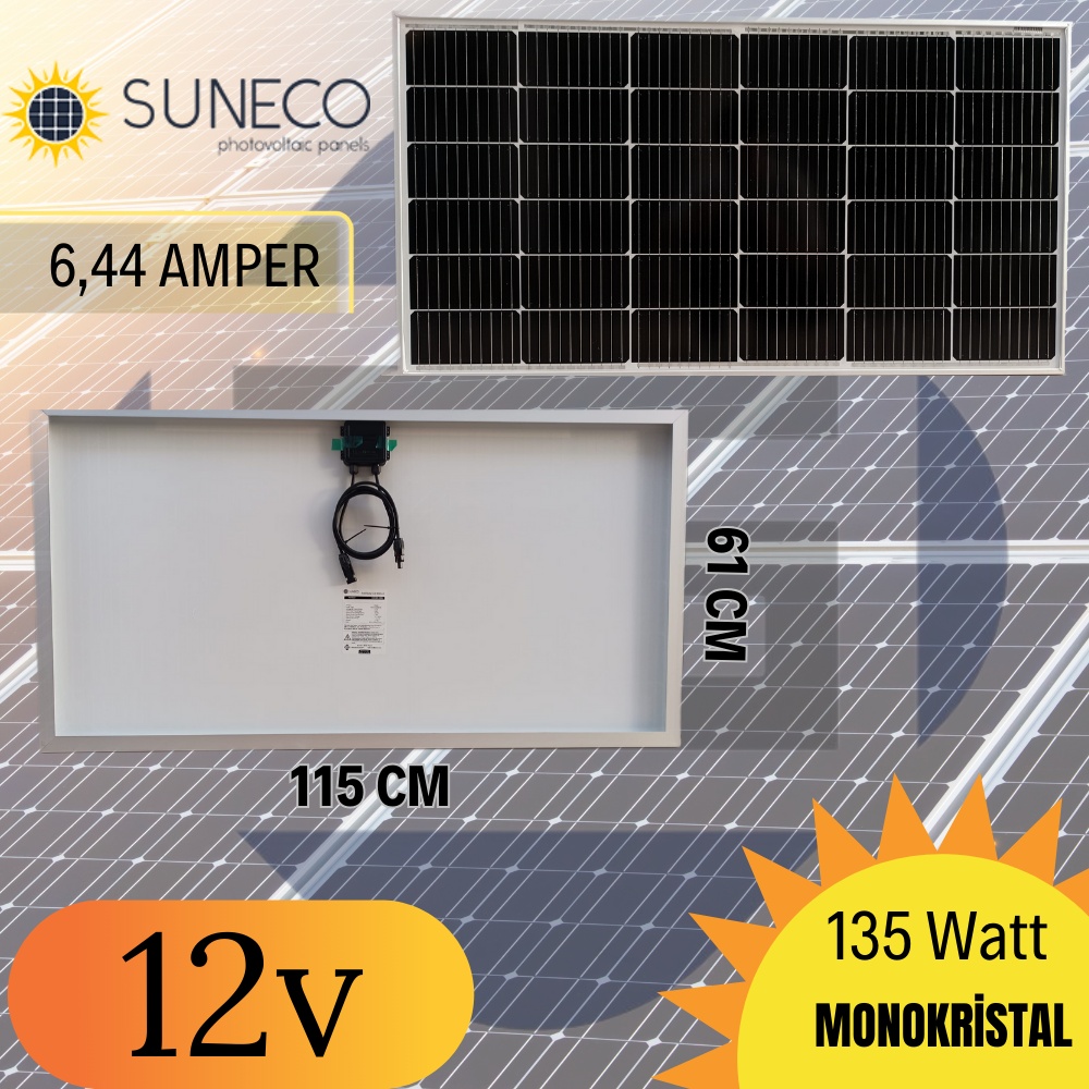 135w 150w Half-cut Watt Monokristal Solar Güneş Paneli A Sınıf 12